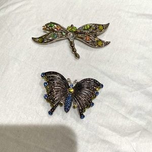 Brooches Dragonfly & Butterfly